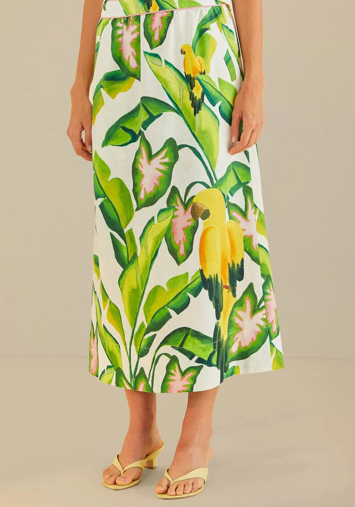 SUMMER FOLIAGE OFF WHITE SKIRT