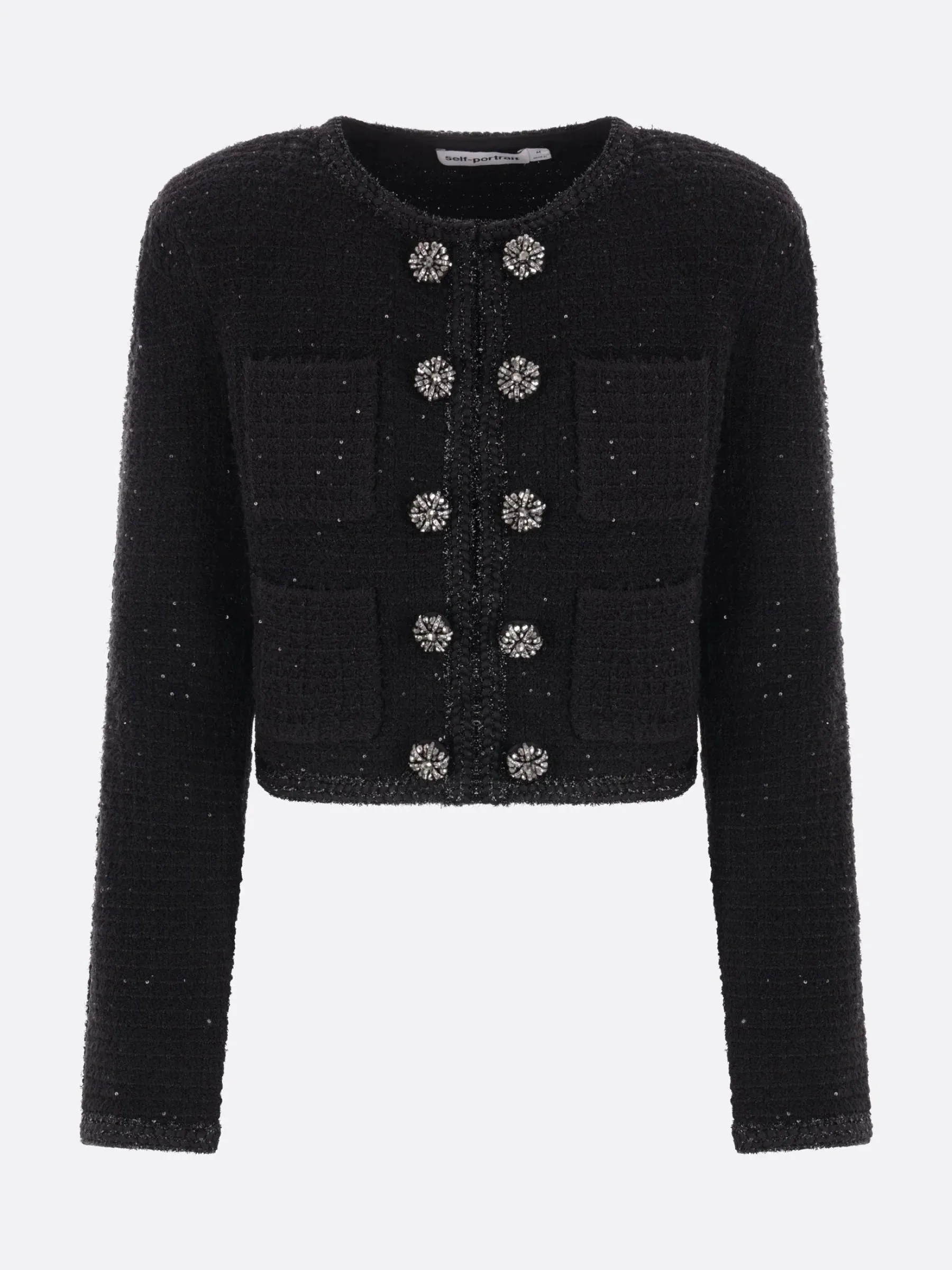 Textured Knit Cropped Jacket