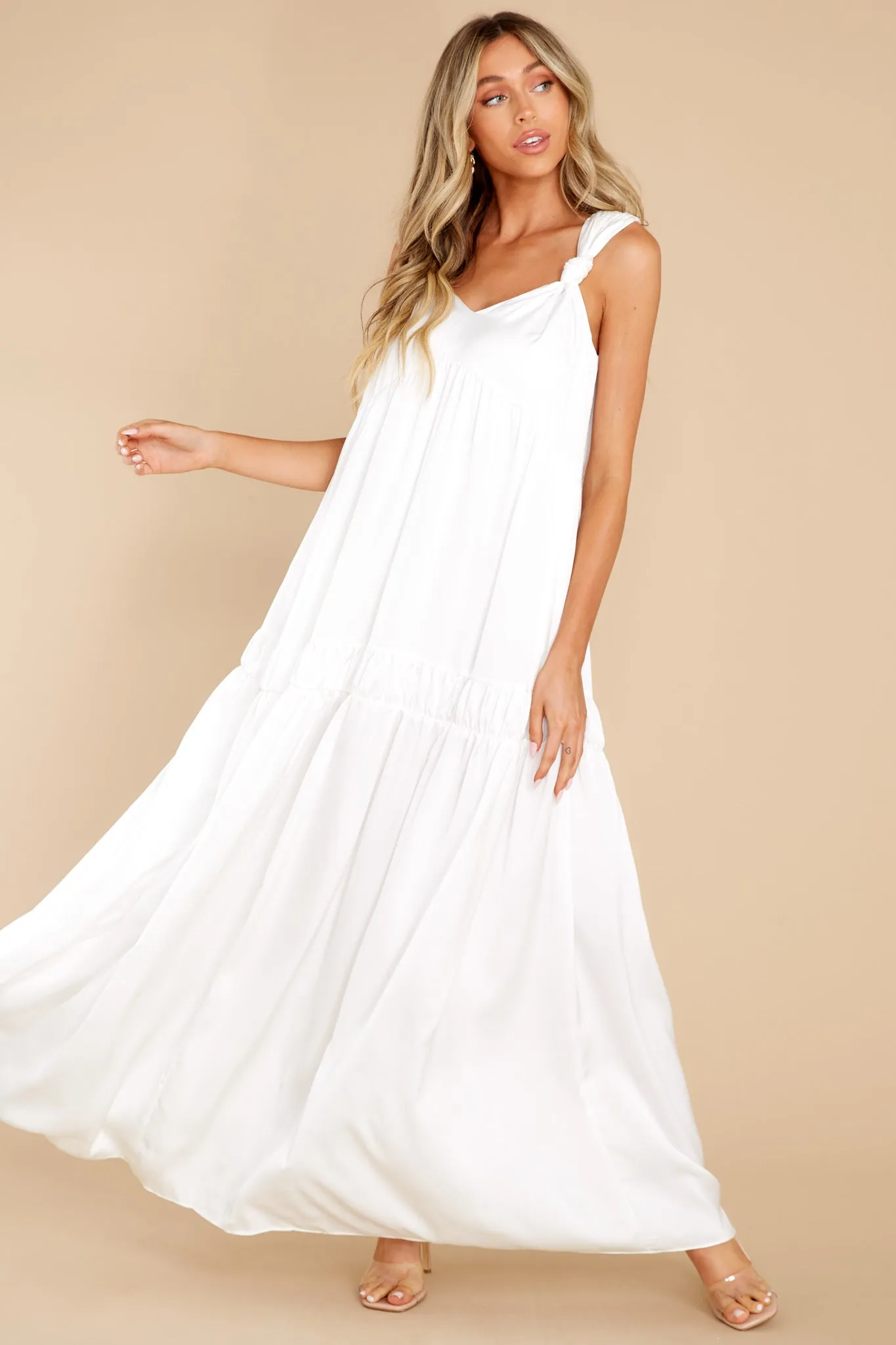 The Way She Moves Ivory Maxi Dress