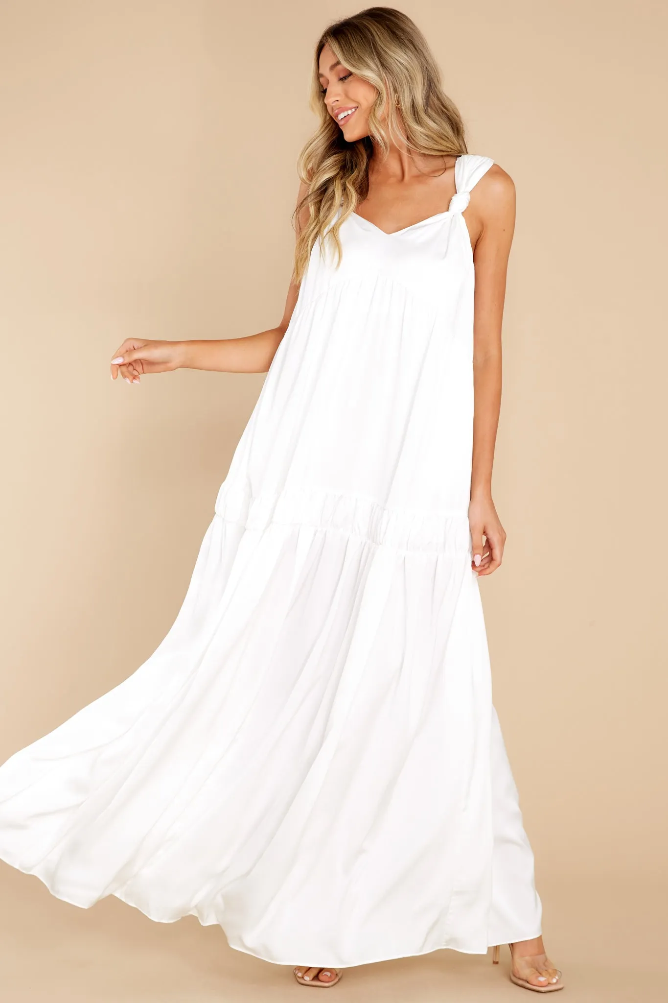 The Way She Moves Ivory Maxi Dress