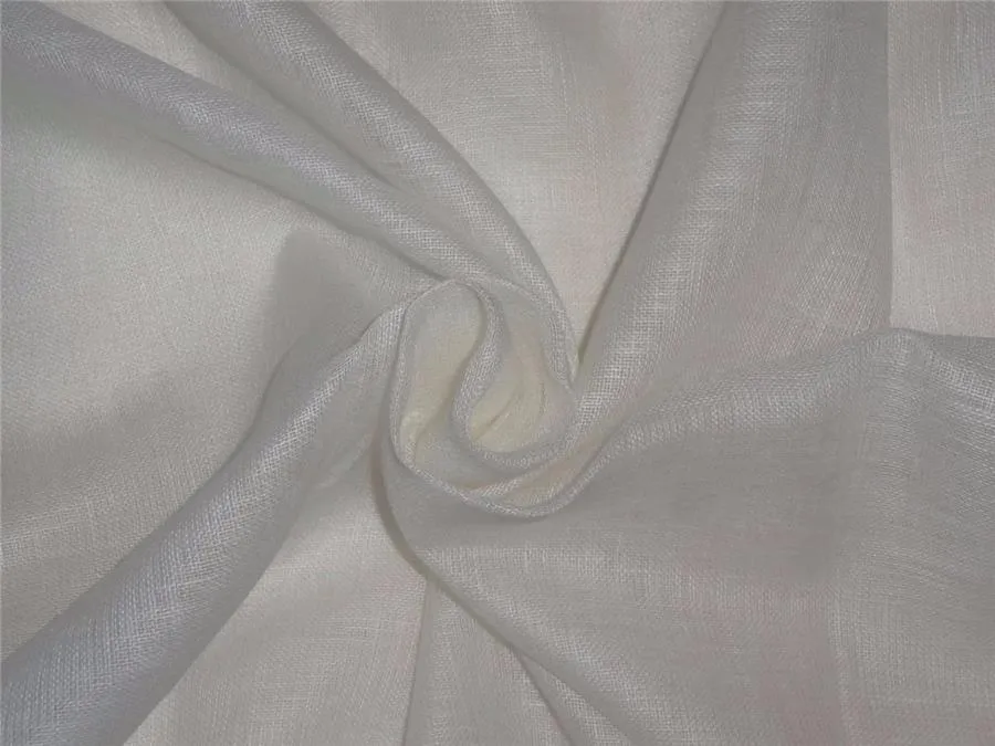 Thin 26 momme off white /light cream pure linen fabric 44&quot;wide *PKT41