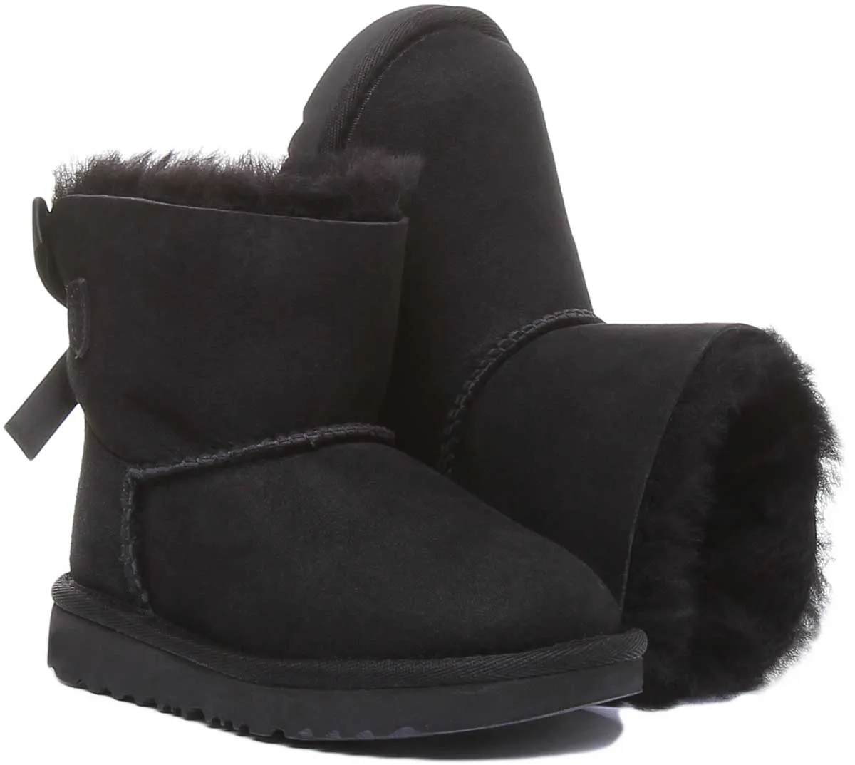 Ugg Australia Toddler Mini Baily Bow In Black