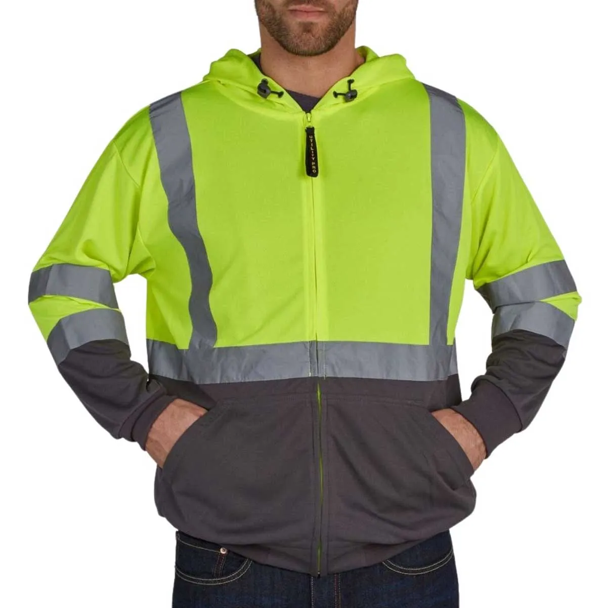 Utility Pro ANSI Class 3 Lightweight Mesh Hi-Vis Full-Zip Jacket