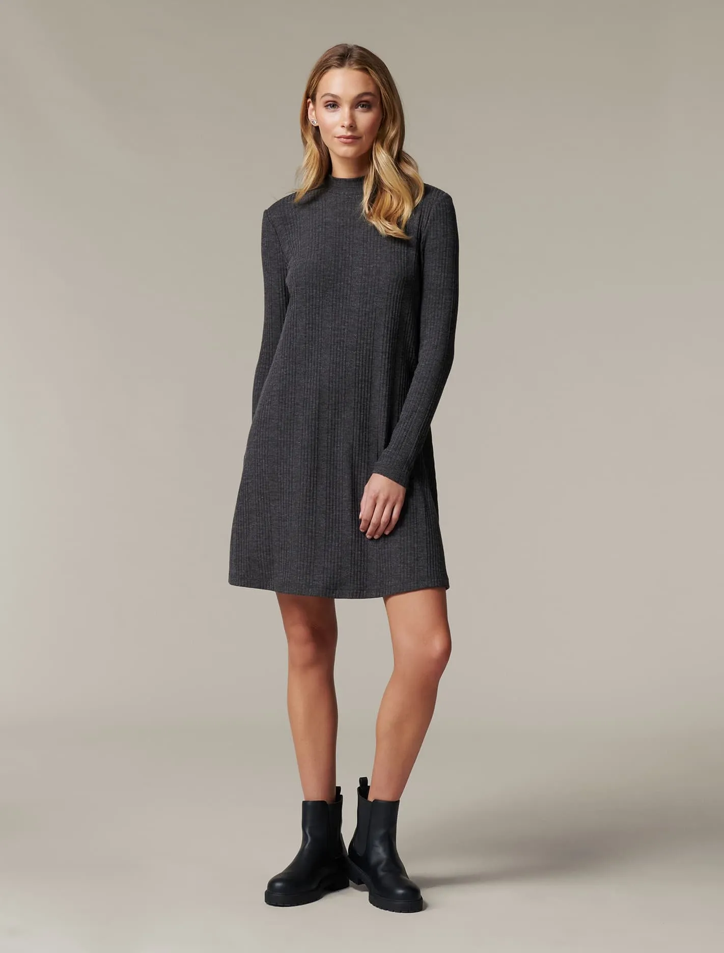 Vienna High Neck Shift Dress