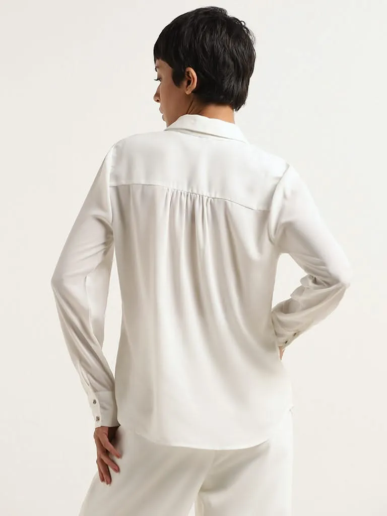 Wardrobe White Relaxed-Fit Shirt