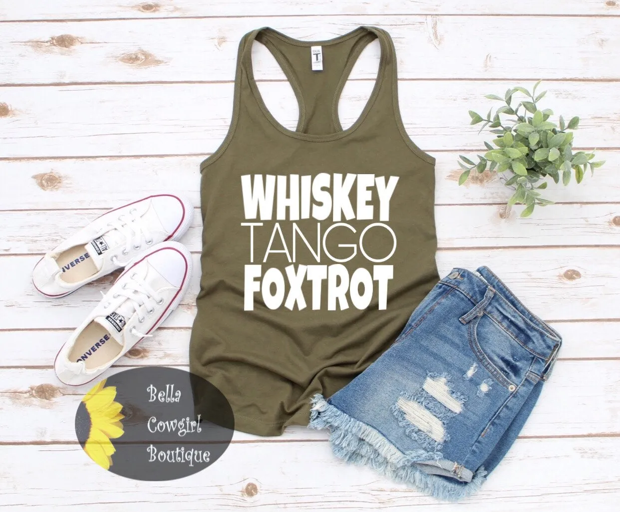 Whiskey Tango Foxtrot Army Military Women's Tank Top