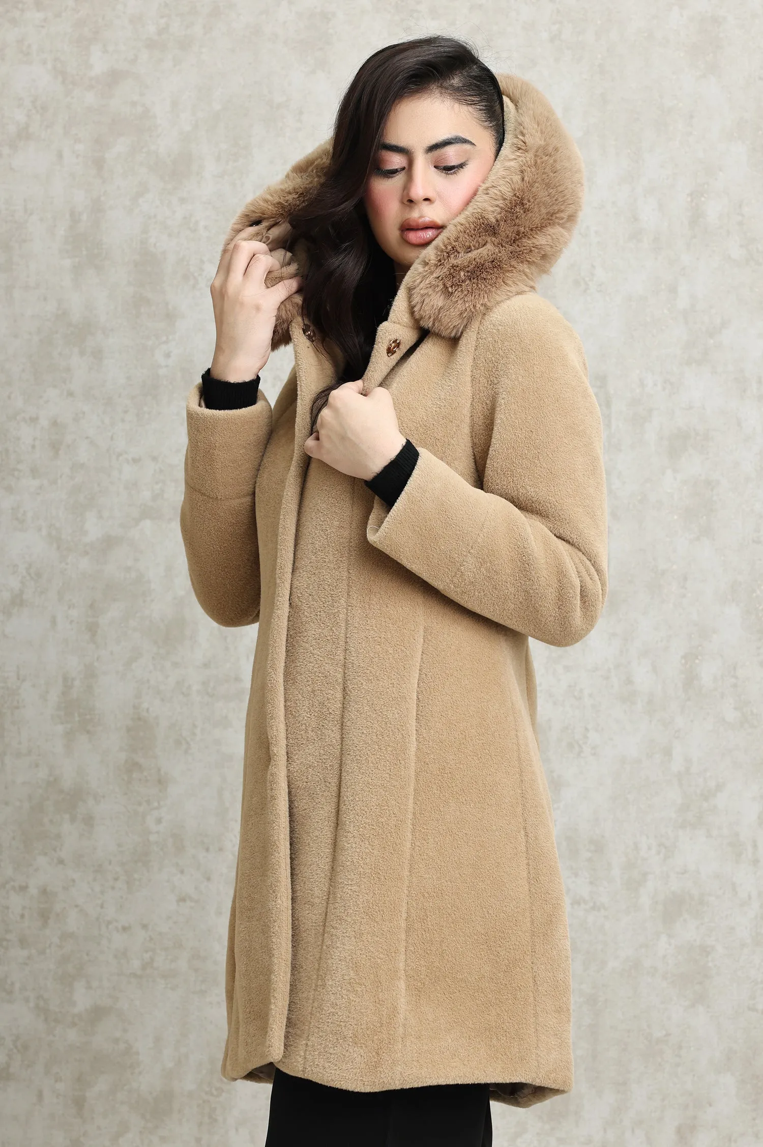 WOOL JACKET-CAMEL